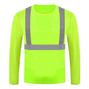 Camiseta de Seguridad de Alta Visibilidad Verde Lima con Franjas Reflectantes, Logotipo Personalizado, Uso Diurno y Nocturno - Product Image 4