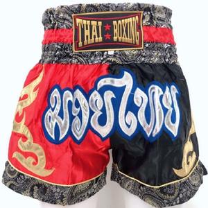 Ropa deportiva de Muay Thai de alta calidad, tela satinada, logotipo personalizado, transpirable, ligera, cintura elástica, para entrenamiento en el gimnasio, para hombres y mujeres - Product Image 6