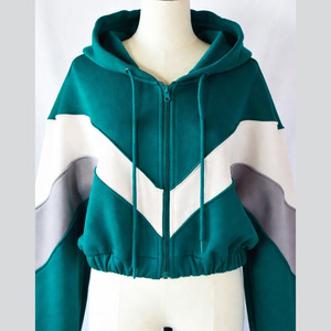 Sweat-shirt à capuche court en molleton de coton tendance pour femme, grande taille, décontracté, sportif, pull-over, pour l'hiver, le printemps, l'été et l'automne - Product Image 6