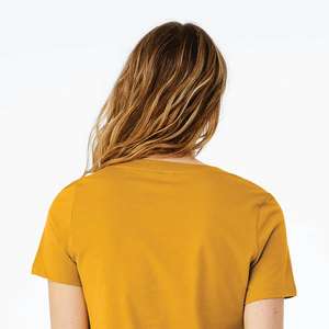Meilleur Choix T-shirt Femme Col V Tissu Jersey Doux et Respirant Coupe Ajustée Décontractée Fabricant de Vêtements Marque Privée Usine - Product Image 4
