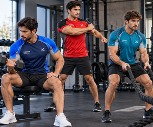 T-shirts de sport pour hommes - Bleu marine, rouge, noir et six autres couleurs - Fabricant de vêtements de sport et d'extérieur - T-shirt à manches courtes - Product Image 5