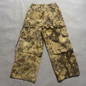 Pantalon cargo droit multi-poches pour homme, imprimé numérique intégral, coupe ample et large, style streetwear, collection premium, offre spéciale - Product Image 2