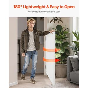 Premium bianco 32 "W X 42" H singolo dondolante in legno di pino porte interne berlina Design quadrato facile da installare Kit Hardware per cerniere francesi - Product Image 4