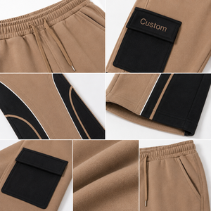 Pantalones Cargo Jogger de Algodón 100% Ecológico de Primera Calidad, con Paneles en Contraste, Multibolsillos, Estilo Casual Urbano, Venta al Por Mayor - Product Image 4