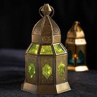 Ensemble de lanternes marocaines en verre et métal doré oriental, 3 pièces, faites à la main, écologiques, décoration de Noël pour la maison, porte-bougie, porte-candele, porte-lumière