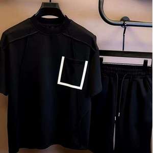 Wholesale 100%Cotton Loose Fashion Crew Neck <b>White</b> T-Shirt Custom Design T Shirt With Suture Pocket <b>Tshirt</b> for Men - Product Image 3