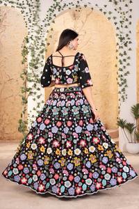 Lehenga Georgette Premium de Boutique India, Lehenga de Diseñador Estilo Bollywood, para Fiestas y Bodas, el Más Vendido, Prenda Festiva Moderna para Mujer - Product Image 2