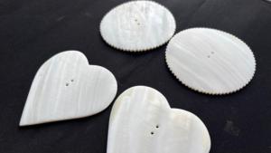 เปลือกหอยมุกธรรมชาติสีขาว รูปทรงกลม หัวใจวงกลม ขัดเงา สำหรับทำเครื่องประดับ DIY งานฝีมือ ขายส่งจำนวนมาก - Product Image 5