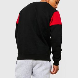 Men's <b>Crew</b> <b>Neck</b> <b>Sweatshirt</b> Red <b>Black</b> Regular Fit Casual Pullover Knitted Cotton Eco-Friendly Lined 300g Winter Wear - Product Image 2