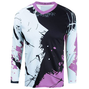 Jersey de Motocross Personalizado de Alta Calidad para Hombre, Liso, Teñido, con Paneles Laterales Elásticos en 4 Direcciones, Talla XL para Adultos, 100% Poliéster - Product Image 4