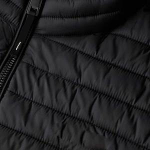 Veste d'hiver pour homme sur mesure OEM, veste à capuche décontractée à fermeture éclair, veste matelassée streetwear pour les grandes tailles - Product Image 5
