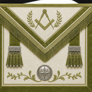 Premium Masonic <b>Master</b> Apron Elegant Embroidered Design Silk/Velvet Material Comfortable Fit for Ceremonies Meetings - Product Image 6