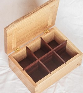 Handmade Eco-Friendly Natural Kitchen Bamboo Tea Bag Organizer Wooden <b>Storage</b> Organizer Leaf Tea <b>Box</b> with Lid - Product Image 1