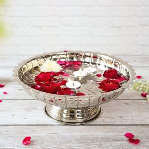 Bol à bougie en métal, décoration de centre de table pour salle à manger, avec un style rustique vintage élégant pour la décoration de la maison - Product Image 1