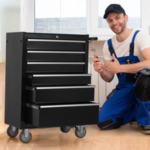 Cassettiera Portautensili a 6 Cassetti con Ruote, Grande Capacità, in Metallo, con Ruote Bloccabili, Organizzatore per Stoccaggio, Personalizzabile OBM OEM - Product Image 6
