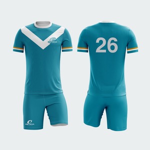 Uniforme de Fútbol de Alta Calidad 100% Poliéster, Personalizado con Impresión Frontal por Transferencia de Calor, Cintura Elástica Corta, Antibacteriano, de Secado Rápido - Product Image 1
