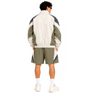 Custom Nylon Tracksuit <b>Wind</b> <b>Breaker</b> Zip up Hoodie and Shorts Set Plain Windbreaker Short Set Men Windbreaker Tracksuit Set - Product Image 6