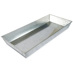 Farmhouse Style Galvanized Metal Rectangular Serving Tray With <b>Wooden</b> Handles Vintage Steel Organizer <b>Bin</b> For Home Decor Kitchen - Product Image 2