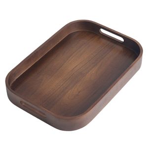 Bandeja Rectangular Grande de Madera para Servir con Asa y Acabado Lacado para Uso Residencial - Product Image 2