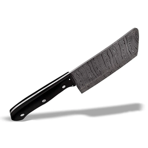 Couteau de cuisine professionnel LEGACY BLADES en acier Damas, lame forgée pleine longueur, manche en bois, pour hacher la viande et cuisiner - Product Image 4