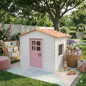 Maison de jeu en bois durable et sécuritaire, bords lisses, en contreplaqué de pin américain du Vietnam, pour enfants de 5 à 7 ans, unisexe - Product Image 3