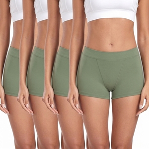Braguitas de punto Yun Meng Ni de talle medio, estilo hipster, de spandex/algodón, tallas 2XL, 3XL, 4XL, con estampado de puntos florales, transpirables y sexys para mujer. - Product Image 5