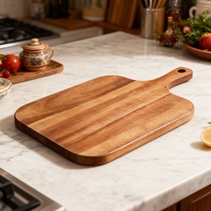 Planche à découper élégante avec poignée et trou de suspension, finition lisse, surface compatible avec les couteaux, idéale pour couper, servir et utiliser en cuisine - Product Image 6