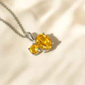 c Toi Et Moi - Colgante con piedra de nacimiento de noviembre, plata de ley 925, chapado en oro de 14 quilates, joyería fina, regalo para mujer - Product Image 5