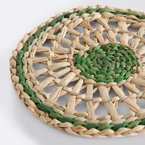 Sous-verre en rotin tressé artisanal élégant, support à boisson en fibre naturelle pour la décoration de table et l'utilisation en cuisine - Product Image 2