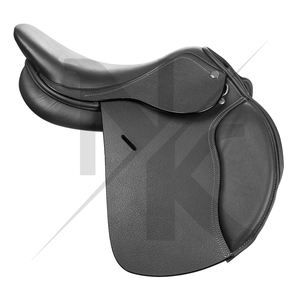 Selle d'équitation de saut d'obstacles haut de gamme en cuir véritable avec arceau en bois, selle anglaise durable, équipement équestre pour cavaliers du Pakistan - Product Image 2
