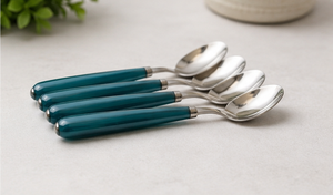 Ensemble de couverts en acier inoxydable avec manche bicolore, vaisselle réutilisable polie miroir pour mariage et maison - Product Image 3