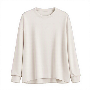เสื้อสเวตเตอร์มีฮู้ดแขนยาวสีเบจสำหรับทั้งชายและหญิง กางเกงขายาวทรงหลวม ชุดวอร์มเอวมีเชือกผูก สไตล์เกาหลี ระบายอากาศได้ดี - Product Image 6