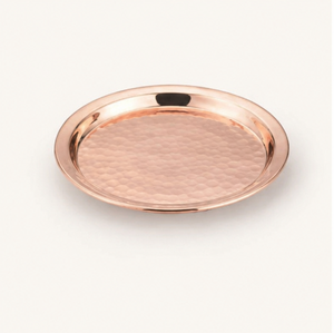 Ensemble de sous-verres en cuivre pur martelé, faits à la main, avec support rond en métal, décoration de table luxueuse et écologique pour la maison et le bar - Product Image 6