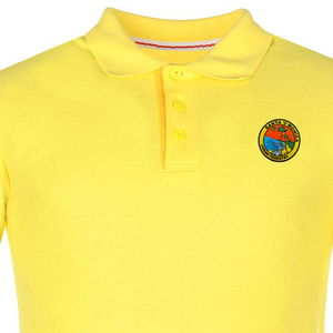 Camiseta de Algodón Amarillo Sólido para Hombre, Manga Corta, Logotipo Personalizado Bordado en la Parte Delantera, Informal, Transpirable, Tejida - Product Image 3