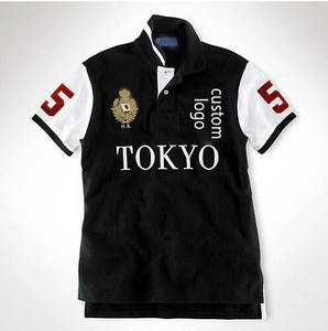 Polo en coton piqué de haute qualité pour homme, respirant, décontracté, pour le rugby et le golf, avec col tricoté et broderie - Product Image 4