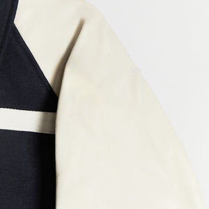 แจ็คเก็ตวาร์ซิตี้รุ่นใหม่ล่าสุดสำหรับผู้ชาย ออกแบบเองได้ แจ็คเก็ตเบสบอลชาย แขนหนัง แจ็คเก็ตเลตเตอร์แมนสำหรับเล่นกีฬา CP-MLJ-09 - Product Image 4