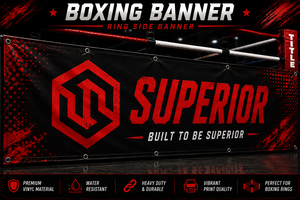 High Quality Boxing Ring Advertising Panel <b>Banner</b> for Professional Rings Red And Black <b>banner</b> By Superior International - Product Image 2
