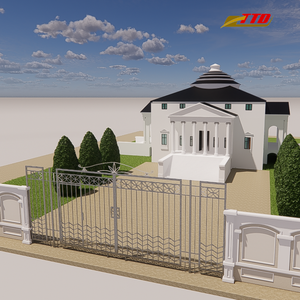 Portail en fer forgé artisanal décoratif pour villas, hôtels et projets commerciaux haut de gamme - Product Image 1