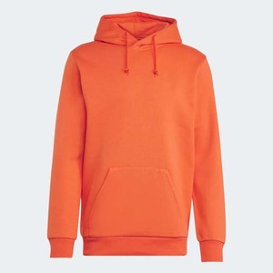 Sudadera con Capucha Naranja para Hombre, Corte Regular, Color Sólido, Diseño con Bolsillos, Ropa Casual de Otoño, Tejido de Felpa - Product Image 3