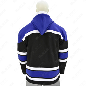 Sudadera con capucha y sudadera transpirable exclusiva para hombre, Sudadera con capucha bordada con bloque multicolor de retales cosidos de corte personalizado para hombre - Product Image 1