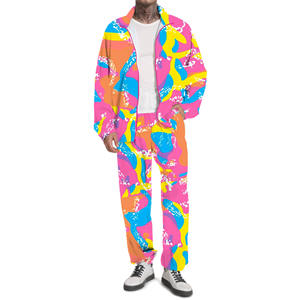 Conjunto Deportivo Informal de Invierno Personalizado Estilo Vintage, Chaqueta y Pantalones Deportivos de Nailon para Correr, Trajes Deportivos de Nailon para Hombre - Product Image 3