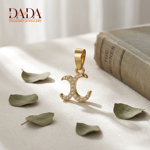 Pendentif en diamant personnalisé avec lettre, bijou en or, breloque pour femme, cadeau de luxe, pendentif tendance - Product Image 5