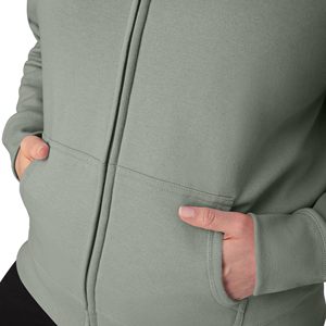 Sudaderas con capucha para mujer, personalizadas, de lujo, extragrandes, con cremallera completa, con tu logotipo, al por mayor. - Product Image 6