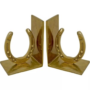 Sujetalibros de Metal Rústico con Forma de Herradura, Accesorio Decorativo para Oficina y Hogar, 2 Piezas, Sujetalibros Tradicionales - Product Image 1