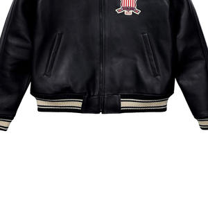 Veste en cuir Avirex de qualité supérieure, meilleur prix, veste d'hiver pour homme, cuir véritable, coupe-vent, imperméable, teinture unie, toutes tailles disponibles - Product Image 5