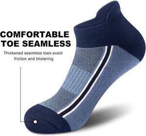 Custom Mens Running Ankle <b>Socks</b> Thick Cushioned <b>Moisture</b> Wicking Arch Support Low Cut Gym Sports <b>Socks</b> OEM Wholesale Apparel - Product Image 5