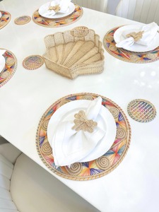 Bow Shape Rattan Napkin Ring Handwoven Decorative <b>Table</b> Accessory For Outdoor Dining Setup For Garden Patio And <b>Balcony</b> Meals - Product Image 5