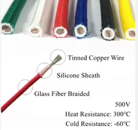 Fil de silicone résistant aux hautes températures 10 AWG, câble en cuivre souple 300°C, isolé en caoutchouc, pour élément chauffant de plancher chauffant