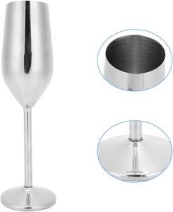 แก้วไวน์สแตนเลสชุบทอง ดีไซน์ทันสมัย ขนาด 300 มล. สำหรับงานแต่งงาน คริสต์มาส ปาร์ตี้ บาร์ และค็อกเทล - Product Image 3