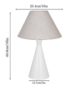 Modern turquoise metal <b>table</b> lamp white cone shade minimalist <b>bedside</b> light for home office decor wholesale OEM - Product Image 2